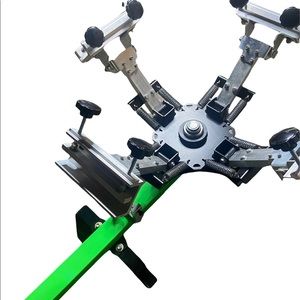 A 4 color 1 station Riley Hopskins industrial screen press